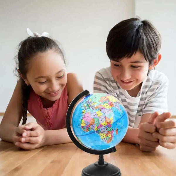 Rotating World Globe - Educational Desk Globe (4–8")