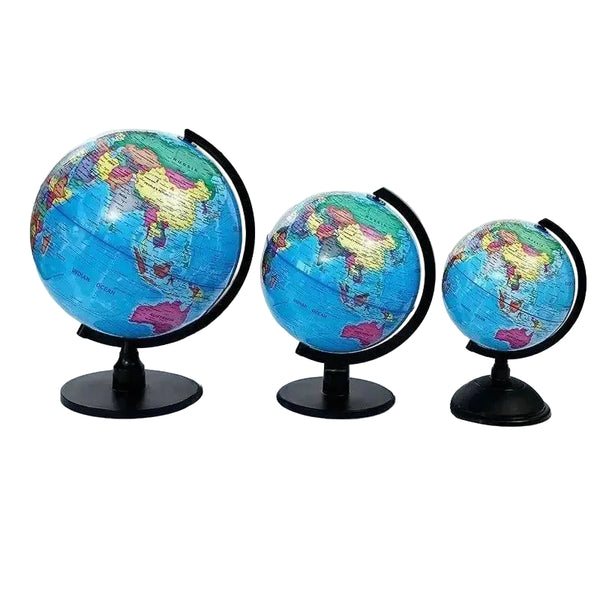 Rotating World Globe - Educational Desk Globe (4–8")