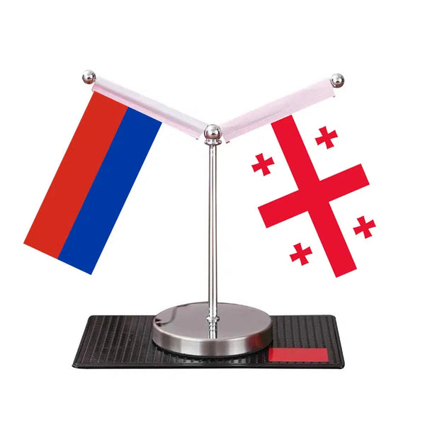 Russia Belarus Desk Flag - Custom Table Flags (Mini)