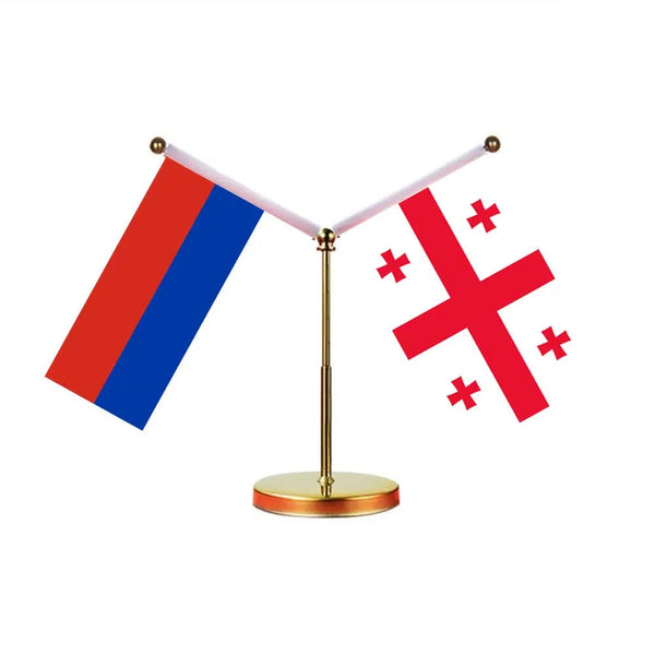 Russia Belarus Desk Flag - Custom Table Flags (Mini)