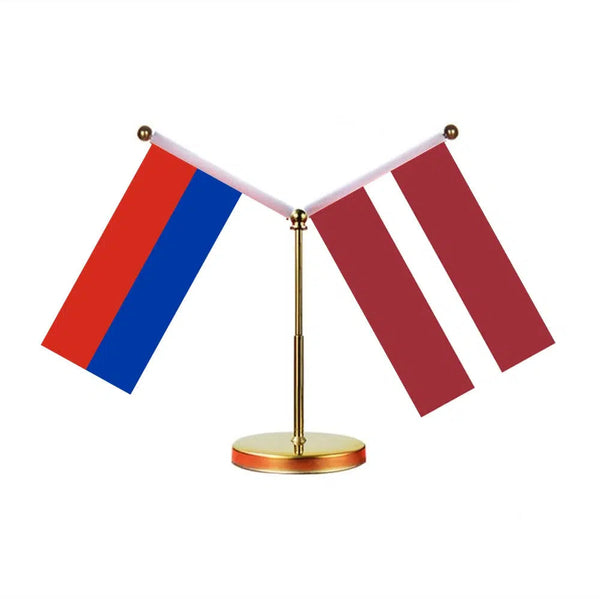 Russia Belarus Desk Flag - Custom Table Flags (Mini)