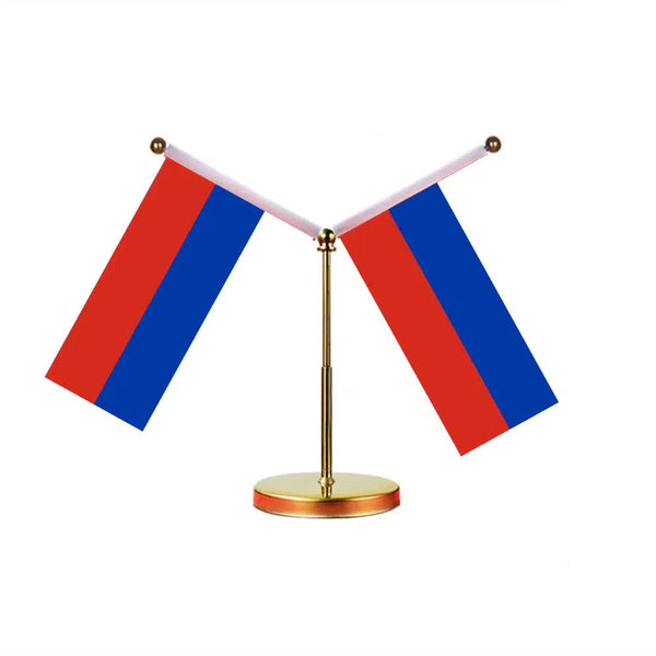 Russia Belarus Desk Flag - Custom Table Flags (Mini)