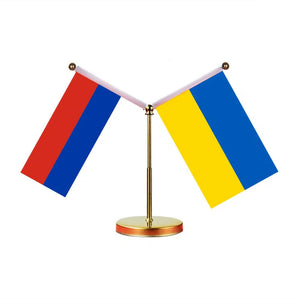 Russia Belarus Desk Flag - Custom Table Flags (Mini)