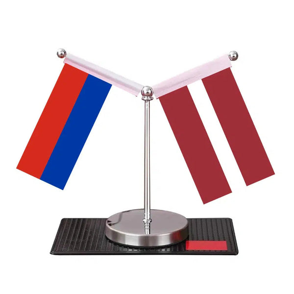 Russia Belarus Desk Flag - Custom Table Flags (Mini)