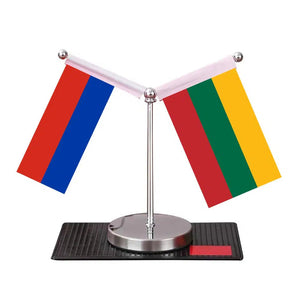 Russia Belarus Desk Flag - Custom Table Flags (Mini)