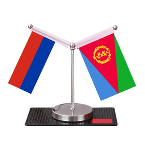 Russia Eritrea Desk Flag - Custom Table Flags (Mini)