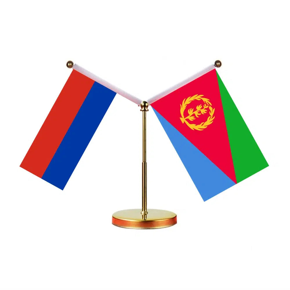 Russia Eritrea Desk Flag - Custom Table Flags (Mini)