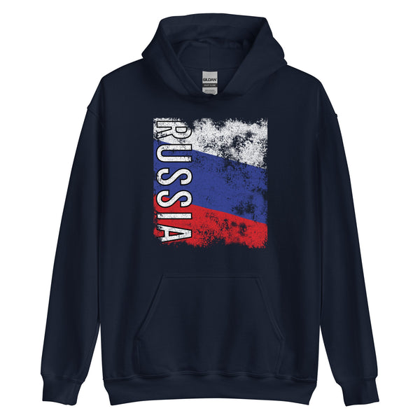 Russia Flag - Distressed Flag Hoodie