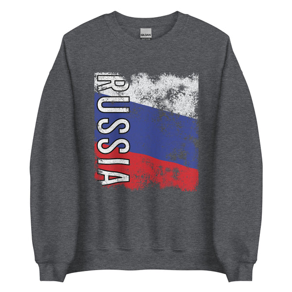 Russia Flag - Distressed Flag Sweatshirt