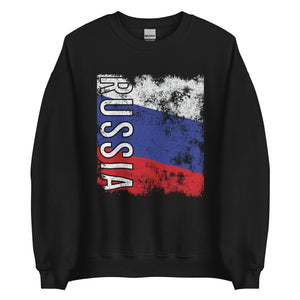 Russia Flag - Distressed Flag Sweatshirt