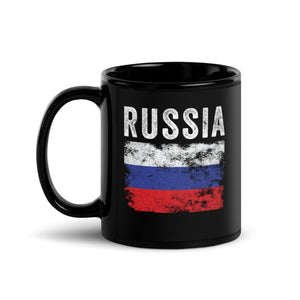 Russia Flag Distressed - Russian Flag Mug