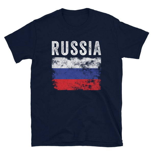 Russia Flag Distressed - Russian Flag T-Shirt