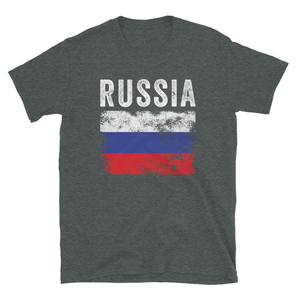 Russia Flag Distressed - Russian Flag T-Shirt
