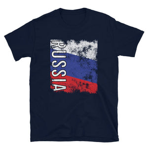 Russia Flag Distressed T-Shirt