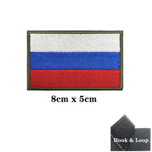 Russia Flag Patch - Iron On/Hook & Loop Patch