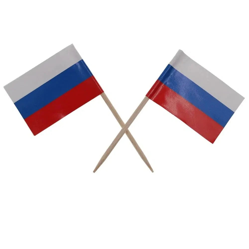 Russia Flag Toothpicks - Cupcake Toppers (100Pcs)