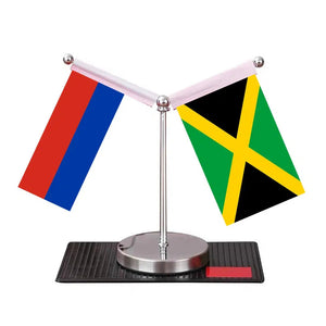 Russia Jamaica Desk Flag - Custom Table Flags (Mini)