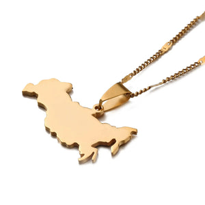 Russia Map Necklace