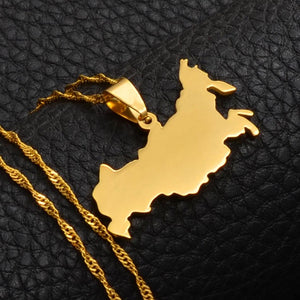 Russia Map Necklace