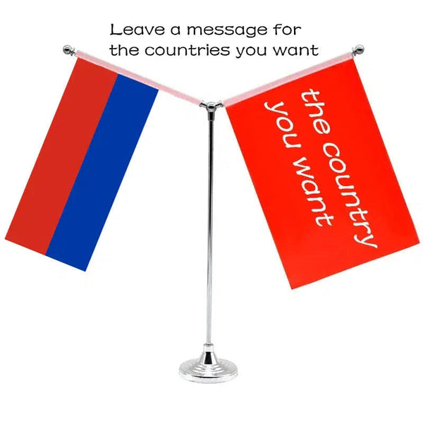 Russia Norway Desk Flag - Custom Table Flags (Small)