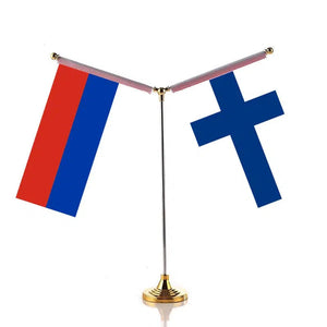 Russia Norway Desk Flag - Custom Table Flags (Small)