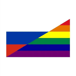 Russia Pride Flag - 90x150cm(3x5ft) - 60x90cm(2x3ft) - LGBT+