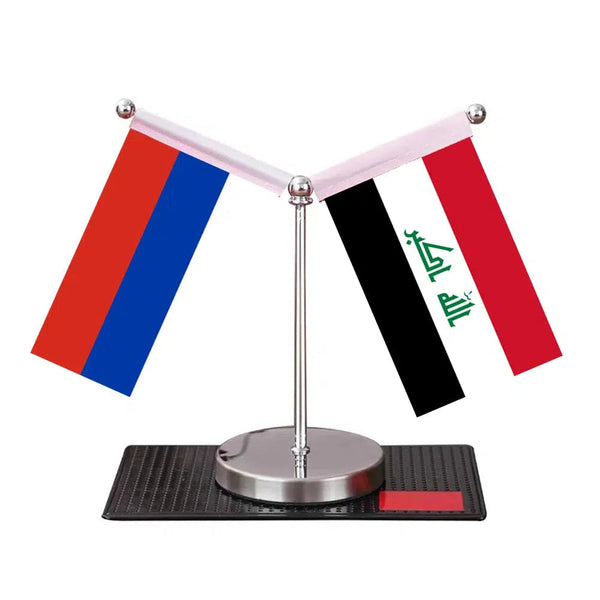 Russia Saudi Arabia Desk Flag - Custom Table Flags (Mini)