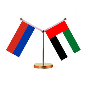 Russia Saudi Arabia Desk Flag - Custom Table Flags (Mini)