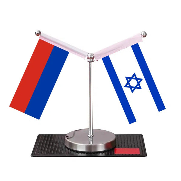 Russia Saudi Arabia Desk Flag - Custom Table Flags (Mini)