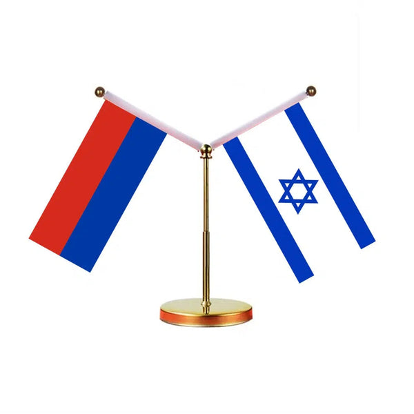 Russia Saudi Arabia Desk Flag - Custom Table Flags (Mini)