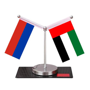 Russia Saudi Arabia Desk Flag - Custom Table Flags (Mini)