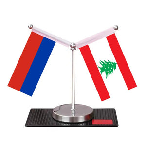 Russia Saudi Arabia Desk Flag - Custom Table Flags (Mini)