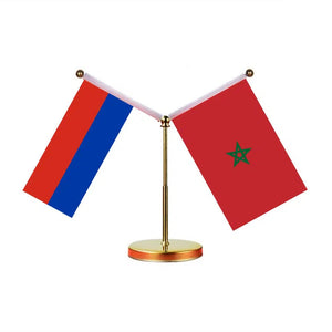 Russia Turkey Desk Flag - Custom Table Flags (Mini)