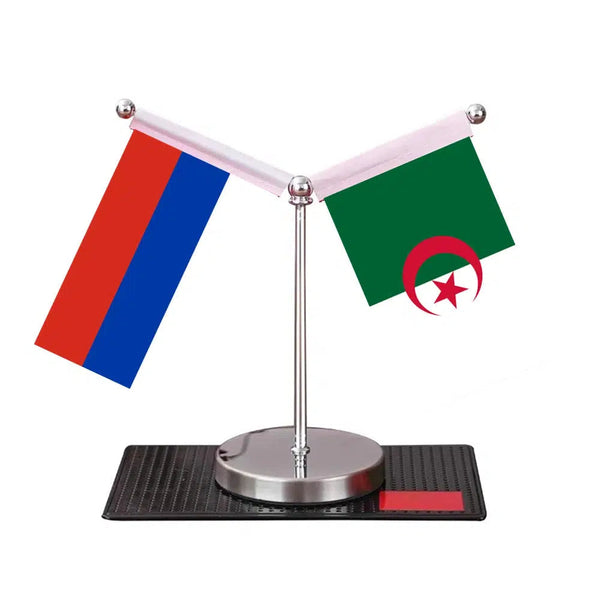 Russia Turkey Desk Flag - Custom Table Flags (Mini)