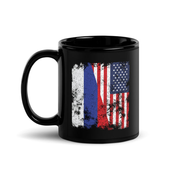 Russia USA Flag - Half American Mug