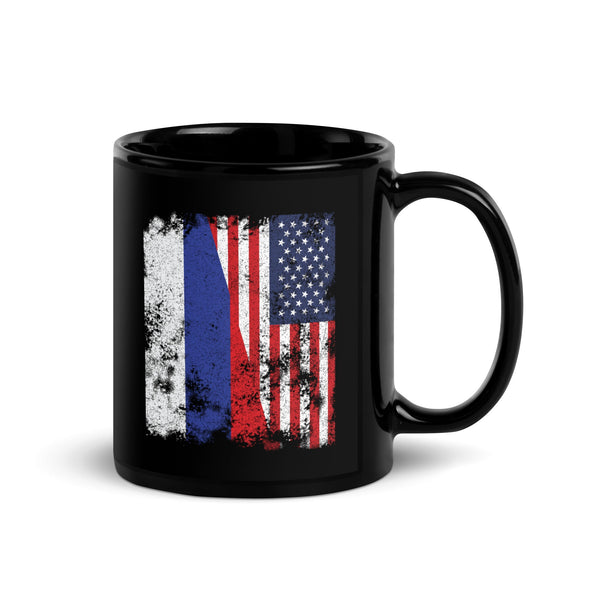 Russia USA Flag - Half American Mug