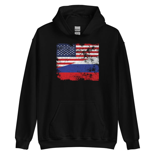 Russia USA Flag Hoodie