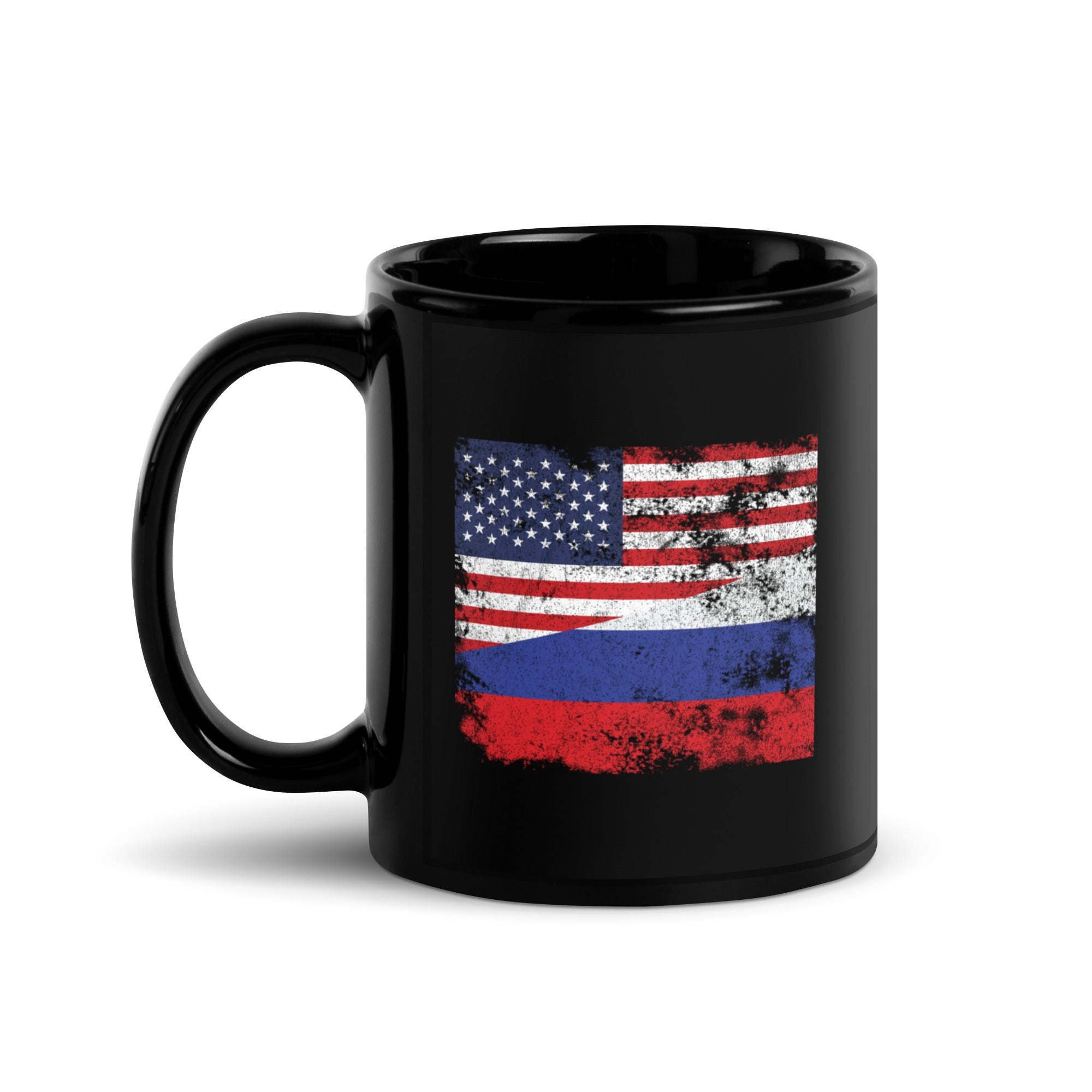 Russia USA Flag Mug