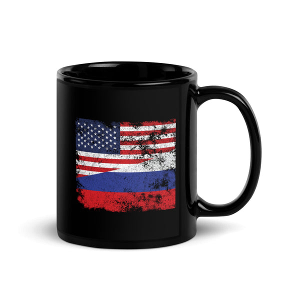 Russia USA Flag Mug