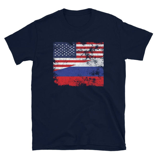 Russia USA Flag T-Shirt