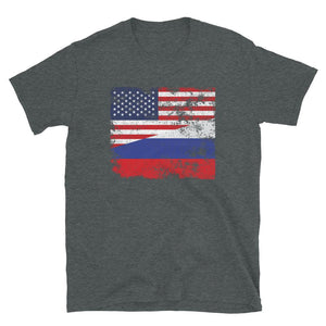 Russia USA Flag T-Shirt