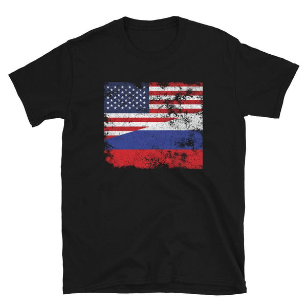 Russia USA Flag T-Shirt