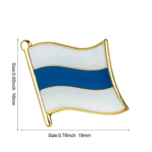 Russia White Blue White Flag Lapel Pin - Enamel Pin Flag