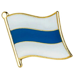 Russia White Blue White Flag Lapel Pin - Enamel Pin Flag