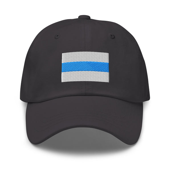 Russian Anti War - White Blue White Flag Cap - Adjustable Embroidered Dad Hat