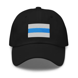 Russian Anti War - White Blue White Flag Cap - Adjustable Embroidered Dad Hat
