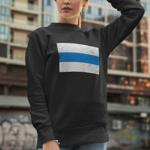 Russian Anti War - White Blue White Flag Sweatshirt