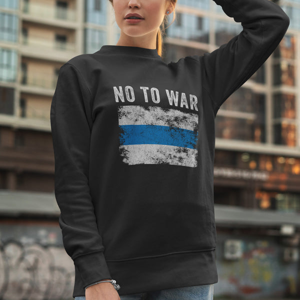 Russian Anti War - White Blue White Flag Sweatshirt