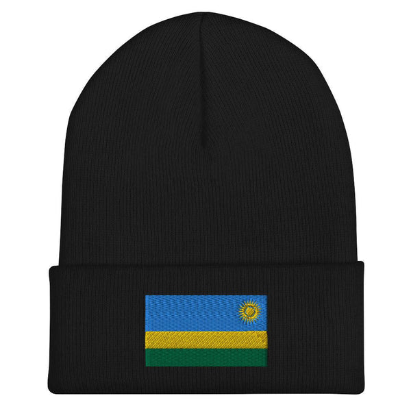 Rwanda Flag Beanie - Embroidered Winter Hat