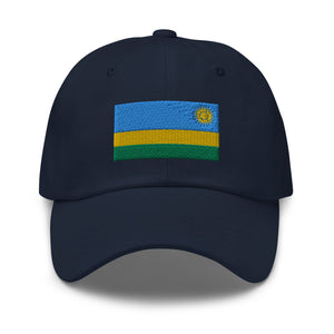 Rwanda Flag Cap - Adjustable Embroidered Dad Hat